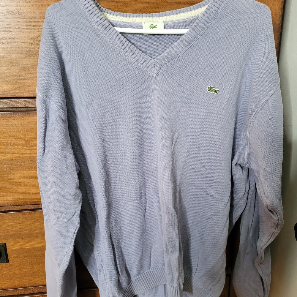 Lacoste V-Neck Sweater - Light Purple
